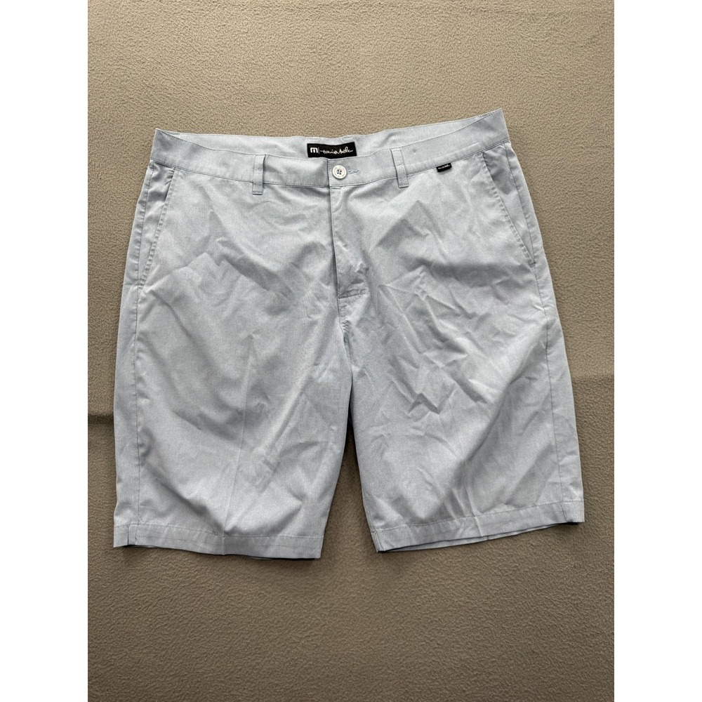 Travis Mathew Shorts‎ Mens 38 Blue Chino Stretch 10 Inseam Golf Casual Summer
